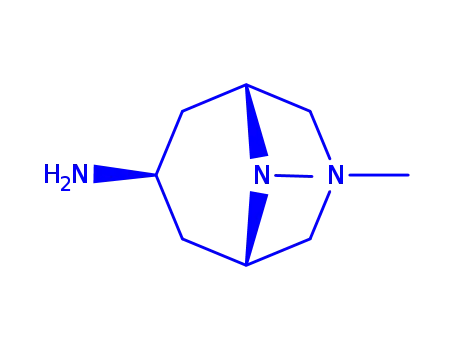 Molecular Structure of 141549-86-2 (3,9-Diazabicyclo[3.3.1]nonan-7-amine,3,9-dimethyl-,endo-(9CI))