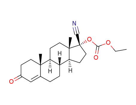 Molecular Structure of 132639-68-0 (17-ethoxycarbonyloxy-3-oxoandrost-4-ene-17-carbonitrile)