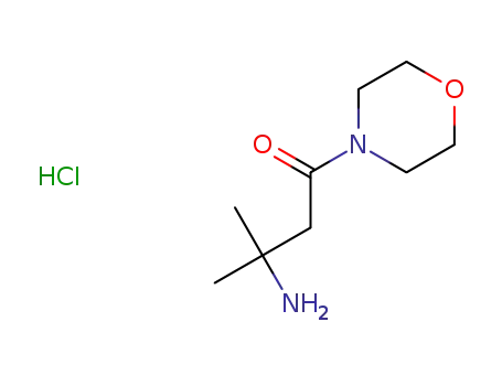 Molecular Structure of 1415898-61-1 (3-Amino-3-methyl-1-morpholinobutan-1-one hydrochloride)