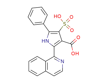 Molecular Structure of 13226-11-4 (2-(isoquinolin-1-yl)-5-phenyl-4-sulfo-1H-pyrrole-3-carboxylic acid)