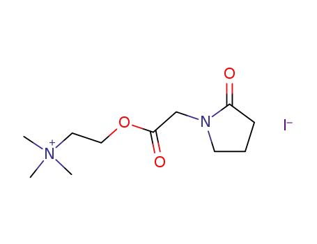 Molecular Structure of 132382-13-9 (2-(Dimethylamino)ethyl (2-oxo-1-pyrrolidinyl)acetate methiodide)