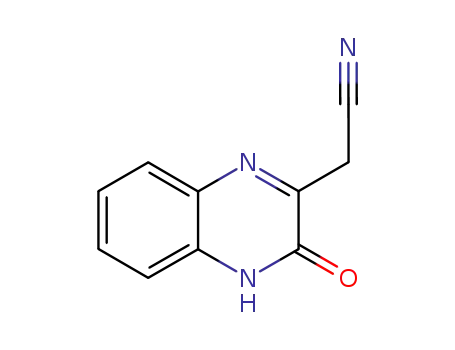 Molecular Structure of 14152-54-6 (2-Quinoxalineacetonitrile,3,4-dihydro-3-oxo-(6CI,7CI,8CI,9CI))