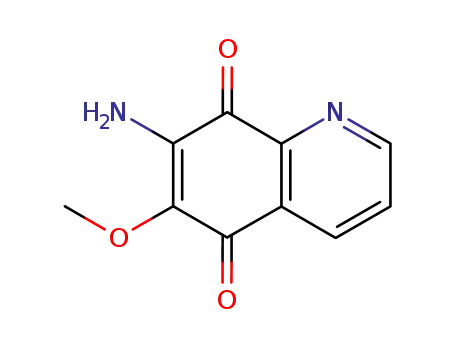 Molecular Structure of 14151-19-0 (7-amino-6-methoxy-quinoline-5,8-dione)