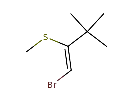 Molecular Structure of 141739-65-3 ((Z)-1-bromo-2-methylthio-3,3-dimethyl-1-butene)