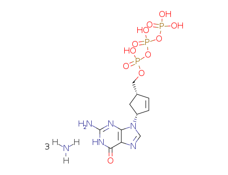 Triphosphoric acid,P-[[4-(2-amino-1,6-dihydro-6-oxo-9H-purin-9-yl)-2-cyclopenten-1-yl]methyl]ester, monoammonium salt, (1S-cis)- (9CI)