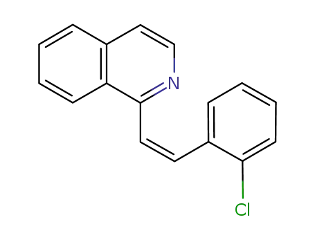 Molecular Structure of 14174-76-6 (1-[2-(2-chlorophenyl)ethenyl]isoquinoline)