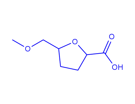 Molecular Structure of 141196-06-7 (2-Furancarboxylicacid,tetrahydro-5-(methoxymethyl)-,(2R-trans)-(9CI))