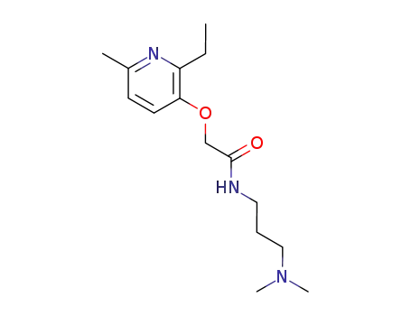 Molecular Structure of 132401-68-4 (N-[3-(dimethylamino)propyl]-2-[(2-ethyl-6-methylpyridin-3-yl)oxy]acetamide)