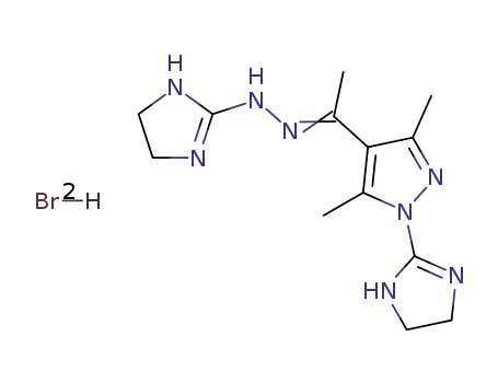 4-acetyl-1-(2-imidazolinyl)-3,5-dimethylpyrazole (2-imidazolinyl)hydrazone dihydrobromide