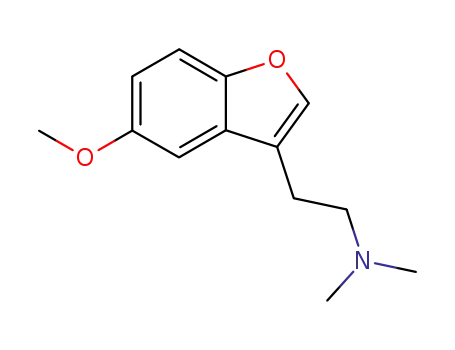 Molecular Structure of 140853-58-3 (N,N-dimethyl-2-(5-methoxybenzofuran-3-yl)ethanamine)