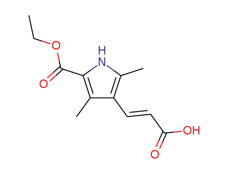 Propenoic acid, 3-(5-ethoxycarbonyl-2,4-dimethyl-3-pyrrolyl)-