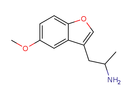 Molecular Structure of 140853-59-4 (1-(5-Methoxybenzofuran-3-yl)-2-aminopropane)