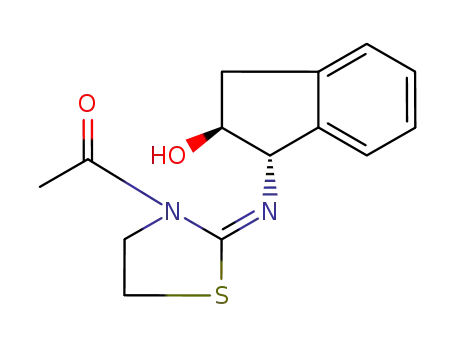 trans-2-(N-(2-Hydroxyindane-1-yl)imino)-3-acetylthiazolidine