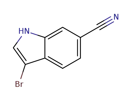 Molecular Structure of 1326714-80-0 (3-bromo-1H-indole-6-carbonitrile)