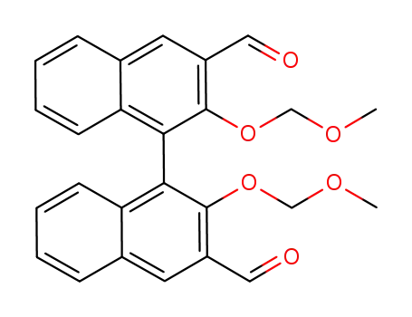 Molecular Structure of 176437-91-5 (2,2’-bis(methoxymethoxy)-[1,1’-binaphthalene]-3,3’-dicarbaldehyde)