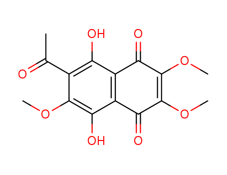 1,4-NAPHTHOQUINONE,2-ACETYL-5,8-DIHYDROXY-3,6,7-TRIMETHOXY-CAS