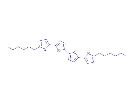 Molecular Structure of 132814-92-7 (5,5'''-dihexyl-2,2':5',2'':5'',2'''-quaterthiophene)