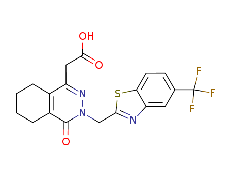 3,4-DIHYDRO-4-OXO-5,6-CYCLOHEXANO-3-((5-(TRIFLUOROMETHYL)BENZOTHIAZOL-2-YL)METHYL)-1-PYRIDAZINEACETIC ACID