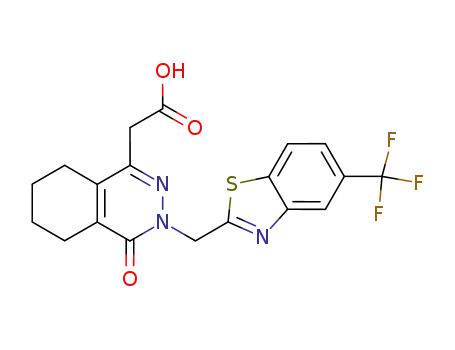 Molecular Structure of 140926-49-4 (3,4-dihydro-4-oxo-5,6-cyclohexano-3-((5-(trifluoromethyl)benzothiazol-2-yl)methyl)-1-pyridazineacetic acid)