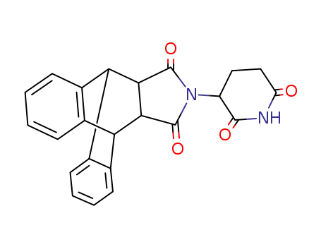 Molecular Structure of 14166-33-7 (17-(2,6-dioxopiperidin-3-yl)-17-azapentacyclo[6.6.5.0~2,7~.0~9,14~.0~15,19~]nonadeca-2,4,6,9,11,13-hexaene-16,18-dione (non-preferred name))
