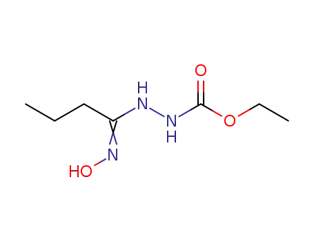 하이드라진카르복실산, 2-[1-(하이드록시이미노)부틸]-, 에틸 에스테르(9CI)