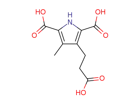 Molecular Structure of 90923-49-2 (4-methyl-2,5-dicarboxy-1H-pyrrole-3-propanoic acid)