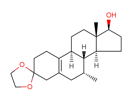 Molecular Structure of 141664-11-1 (7α-methyl-3,3-(ethylenedioxy)-5(10)-estren-7-ol)