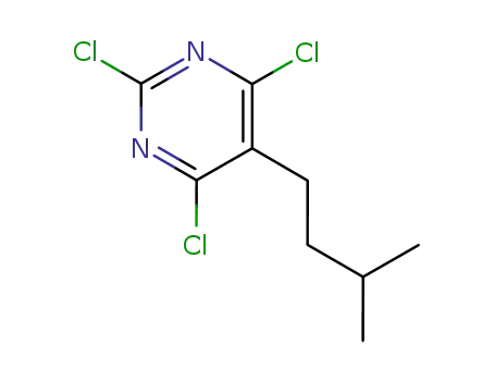 Molecular Structure of 14077-69-1 (2,4,6-trichloro-5-(3-methylbutyl)pyrimidine)