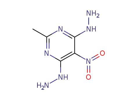 Molecular Structure of 14080-33-2 (4,6-bis(hydrazino)-2-methyl-5-nitropyrimidine)