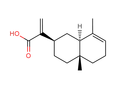 Molecular Structure of 28399-17-9 (2-[(2R,4aR,8aR)-4a,8-dimethyl-1,2,3,4,4a,5,6,8a-octahydronaphthalen-2-yl]prop-2-enoic acid)