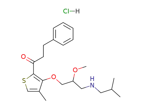 1-(3-(2-Methoxy-3-(2-methylpropylamino)propoxy)-4-methyl-2-thienyl)-3-phenyl-1-propanone hydrochloride