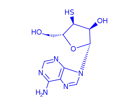 Molecular Structure of 16136-70-2 (9-(3-thiopentofuranosyl)-9H-purin-6-amine)