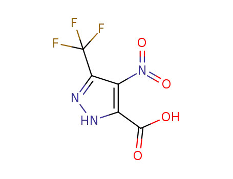 Molecular Structure of 1322805-15-1 (4-Nitro-5-trifluoromethyl-2H-pyrazole-3-carboxylic acid)