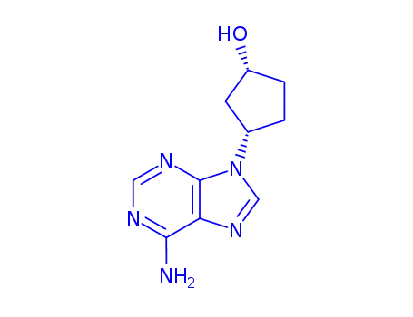 Molecular Structure of 142130-73-2 (3-(6-amino-9H-purin-9-yl)-cyclopentanol)