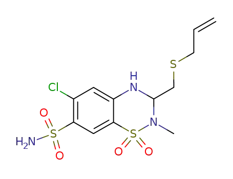 Molecular Structure of 5611-64-3 (Methalthiazide)