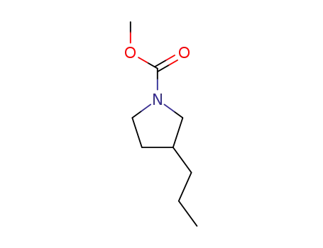 Molecular Structure of 142819-46-3 (1-Pyrrolidinecarboxylic  acid,  3-propyl-,  methyl  ester)