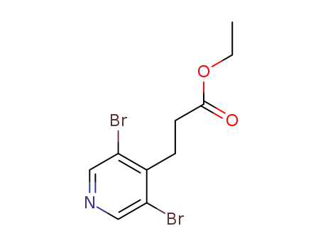 Molecular Structure of 1440520-08-0 (ethyl 3-(3,5-dibromopyridin-4-yl)propanoate)