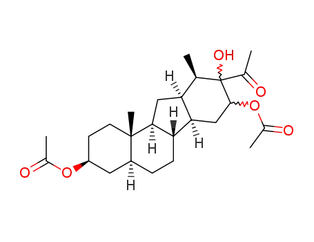 Molecular Structure of 1425-39-4 (17-Acetyl-13β-aetiojervan-3β,16,17-triol-3.16-diacetat)