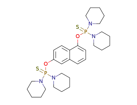 Molecular Structure of 1609488-32-5 (1,6-bis(dipiperidinothiophosphoryloxy)naphthalene)
