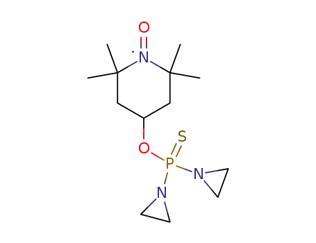 Molecular Structure of 51526-59-1 (1-oxyl-2,2,6,6-tetramethyl-4-piperidyl-N,N,N',N'-bis(ethylene)phosphorodiamidothioate)