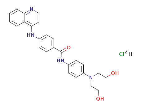 N-[4-(bis(2-hydroxyethyl)amino)phenyl]-4-(quinolin-4-ylamino)benzamide dihydrochloride
