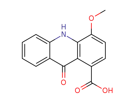 Molecular Structure of 141992-49-6 (4-methoxy-9-oxo-9,10-dihydroacridine-1-carboxylic acid)