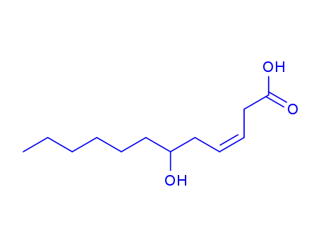 Molecular Structure of 1420-14-0 ((3Z)-6-hydroxydodec-3-enoic acid)