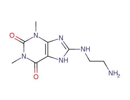 Molecular Structure of 14251-32-2 (8-[(2-aminoethyl)amino]-1,3-dimethyl-3,7-dihydro-1H-purine-2,6-dione)