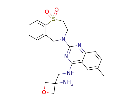 N-[(3-aminooxetan-3-yl)methyl]-2-(1,1-dioxido-2,3-dihydro-1,4-benzothiazepin-4(5H)-yl)-6-methylquinazolin-4-amine