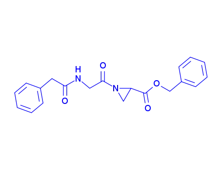 Molecular Structure of 133099-77-1 (N-(phenylacetyl)glycylaziridine-2-carboxylate phenylmethyl ester)