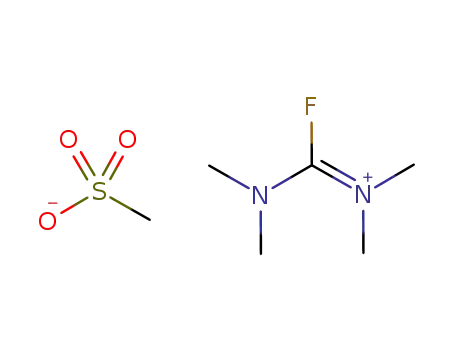 Molecular Structure of 960508-07-0 (tetramethyl-2-fluoroformamidinium methanesulfonate)
