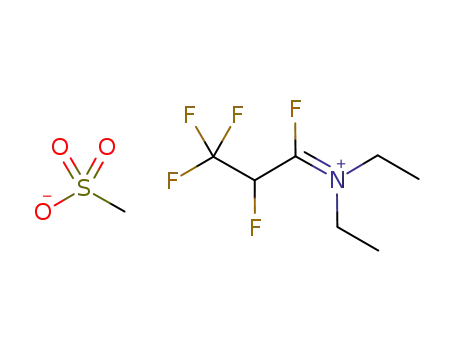 Molecular Structure of 960508-08-1 (N,N-diethyl-1,2,3,3,3-pentafluoropropylimidium methanesulfonate)