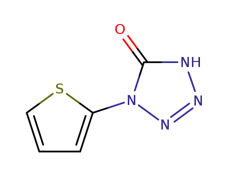 Molecular Structure of 141946-05-6 (1-THIEN-2-YL-1,4-DIHYDRO-5H-TETRAZOL-5-ONE)