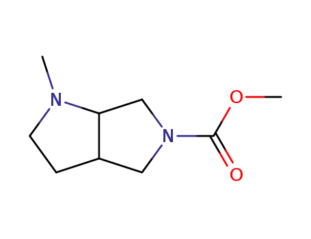 Molecular Structure of 142345-53-7 (Pyrrolo[3,4-b]pyrrole-5(1H)-carboxylic  acid,  hexahydro-1-methyl-,  methyl  ester)